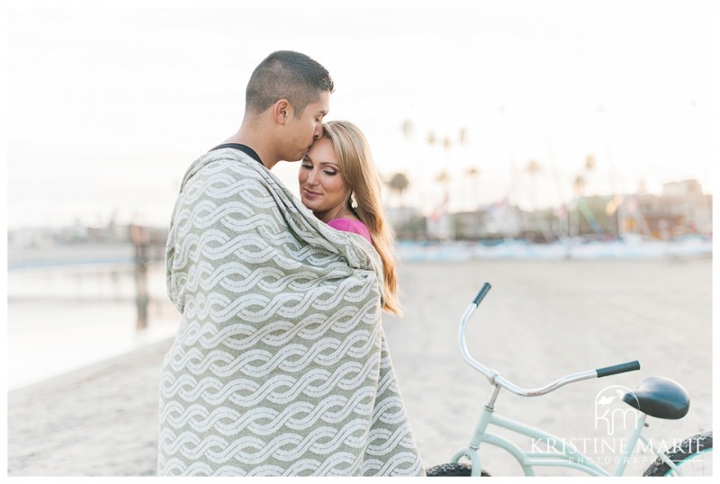 Romantic Sunset Engagement Boats and Beach Cruisers | Mission Bay San Diego Photographer | Kristine Marie Photography © www.kristinemariephotography.com (10)