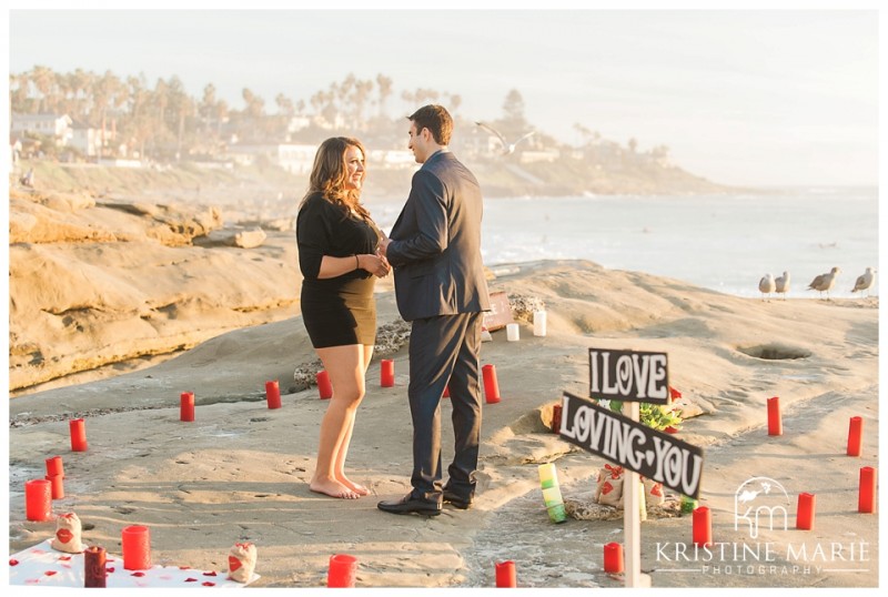 Romantic Surprise Windandsea Beach La Jolla Proposal San Diego Engagement Photographer | Kristine Marie Photography © www.kristinemariephotography.com (12)