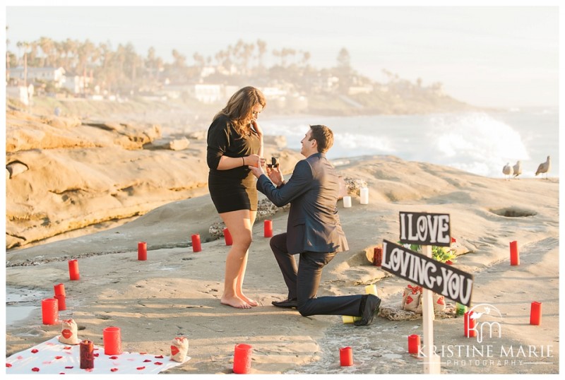 Romantic Surprise Windandsea Beach La Jolla Proposal San Diego Engagement Photographer | Kristine Marie Photography © www.kristinemariephotography.com (13)