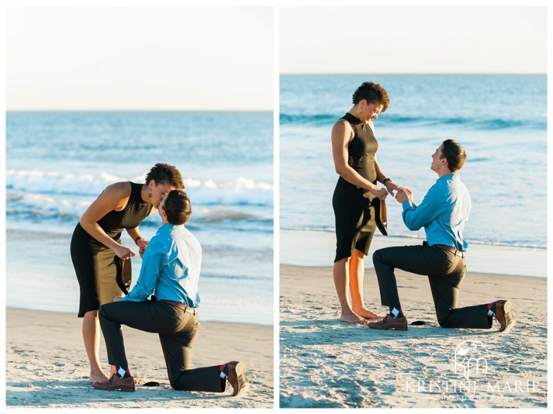 Surprise Sunset Proposal Coronado San Diego Beach Photographer | Kristine Marie Photography | © www.kristinemariephotography.com (12)