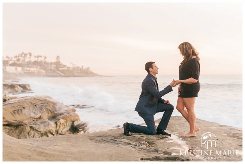 Romantic Surprise Windandsea Beach La Jolla Proposal San Diego Engagement Photographer | Kristine Marie Photography © www.kristinemariephotography.com (22)