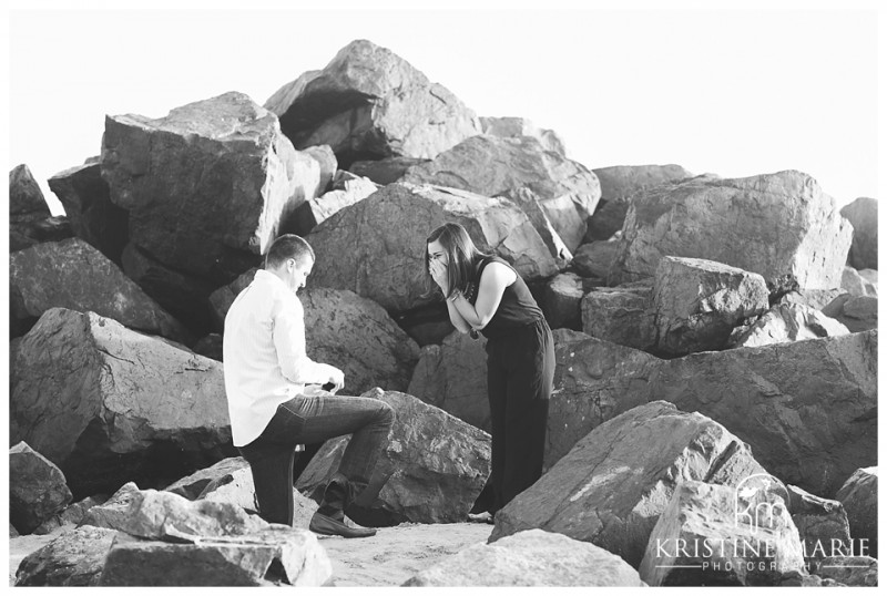 Romantic Hotel Del Coronado Beach Surprise Proposal San Diego Sunset Engagement Photographer | © Kristine Marie Photography | www.kristinemariephotography.com (3)