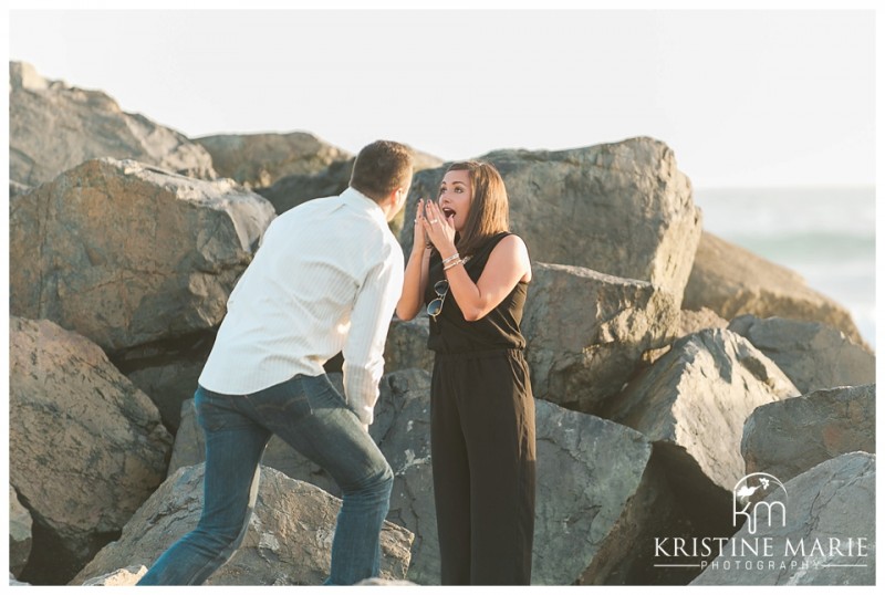 Romantic Hotel Del Coronado Beach Surprise Proposal San Diego Sunset Engagement Photographer | © Kristine Marie Photography | www.kristinemariephotography.com (4)