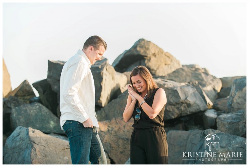 Romantic Hotel Del Coronado Beach Surprise Proposal San Diego Sunset Engagement Photographer | © Kristine Marie Photography | www.kristinemariephotography.com (8)