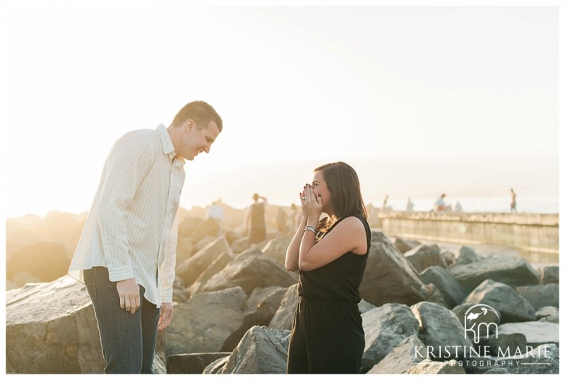 Romantic Hotel Del Coronado Beach Surprise Proposal San Diego Sunset Engagement Photographer | © Kristine Marie Photography | www.kristinemariephotography.com (10)