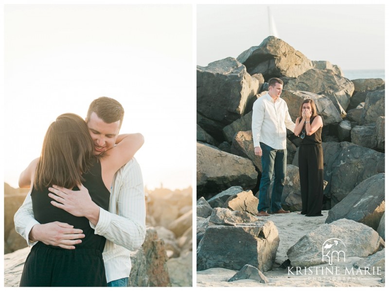 Romantic Hotel Del Coronado Beach Surprise Proposal San Diego Sunset Engagement Photographer | © Kristine Marie Photography | www.kristinemariephotography.com (11)