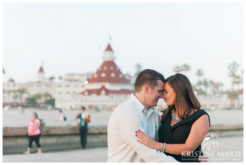 Romantic Hotel Del Coronado Beach Surprise Proposal San Diego Sunset Engagement Photographer | © Kristine Marie Photography | www.kristinemariephotography.com (18)