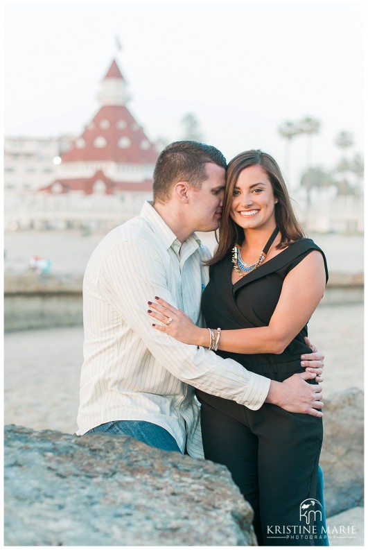 Romantic Hotel Del Coronado Beach Surprise Proposal San Diego Sunset Engagement Photographer | © Kristine Marie Photography | www.kristinemariephotography.com (19)