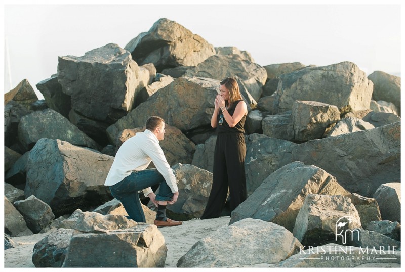 Romantic Hotel Del Coronado Beach Surprise Proposal San Diego Sunset Engagement Photographer | © Kristine Marie Photography | www.kristinemariephotography.com (2)