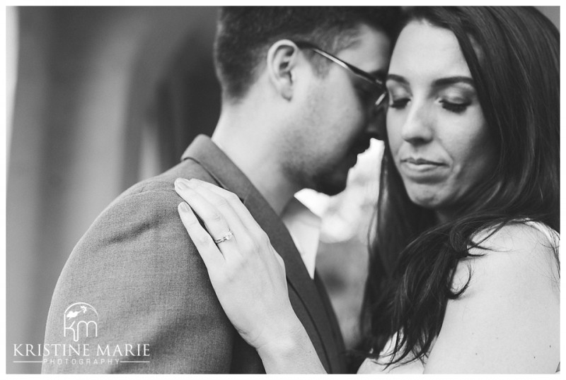 Black and White Ring Shot photo | Balboa Park Engagement Photo | © Kristine Marie Photography | www.kristinemariephotography.com