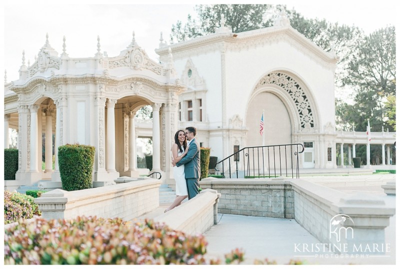 Scenic Photo of Organ Pavilion | Balboa Park Engagement Photo | © Kristine Marie Photography | www.kristinemariephotography.com