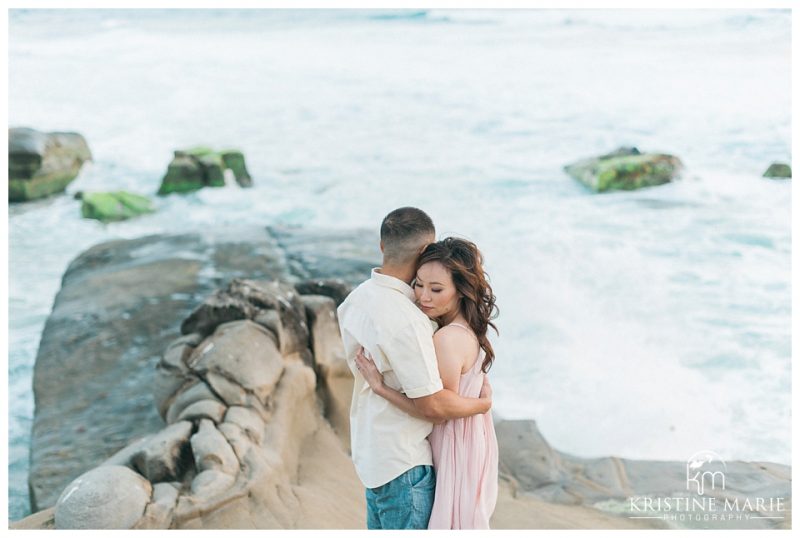 Romantic Sunset Windandsea Beach La Jolla San Diego Engagement Photo | © Kristine Marie Photography www.kristinemariephotography.com (11)