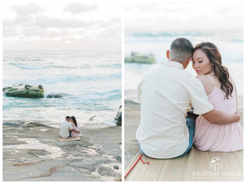 Romantic Sunset Windandsea Beach La Jolla San Diego Engagement Photo | © Kristine Marie Photography www.kristinemariephotography.com (13)