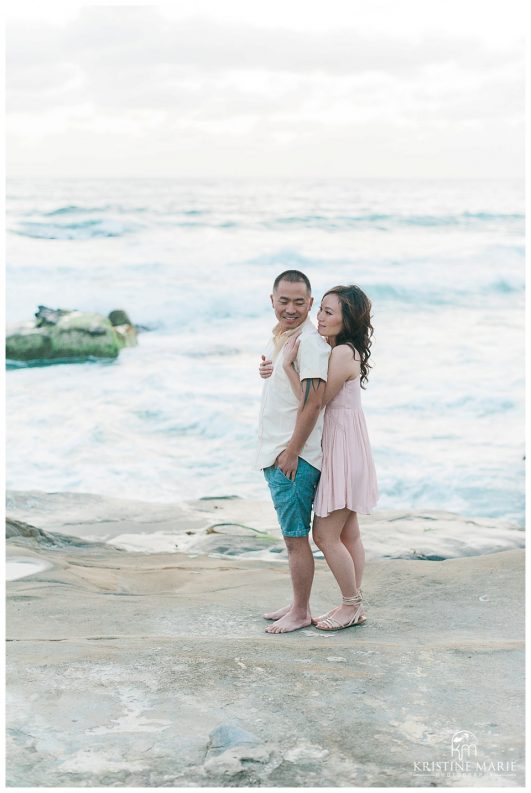 Romantic Sunset Windandsea Beach La Jolla San Diego Engagement Photo | © Kristine Marie Photography www.kristinemariephotography.com (14)