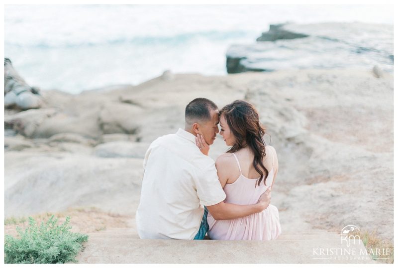 Romantic Sunset Windandsea Beach La Jolla San Diego Engagement Photo | © Kristine Marie Photography www.kristinemariephotography.com (20)