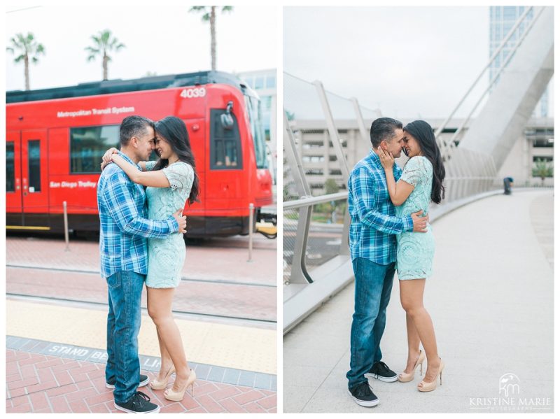 Downtown San Diego Gaslamp Convention Center Engagement Photo | © Kristine Marie Photography www.kristinemariephotography.com (6)