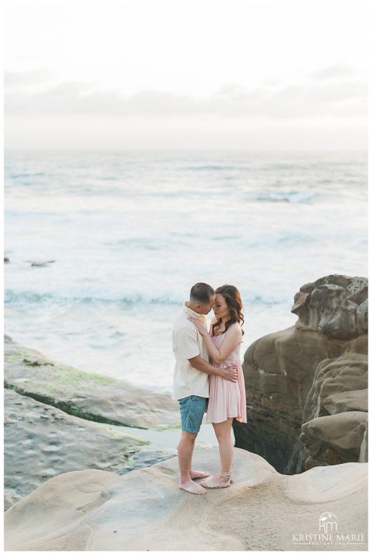 Romantic Sunset Windandsea Beach La Jolla San Diego Engagement Photo | © Kristine Marie Photography www.kristinemariephotography.com (9)