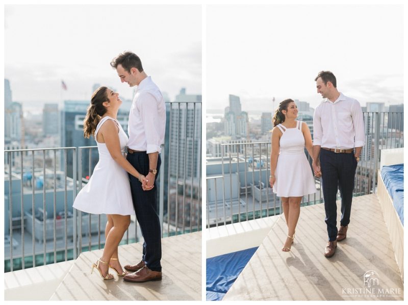 Rooftop Engagement Downtown San Diego Photo| Hilton Bayfront | © Kristine Marie Photography www.kristinemariephotography.com (7)