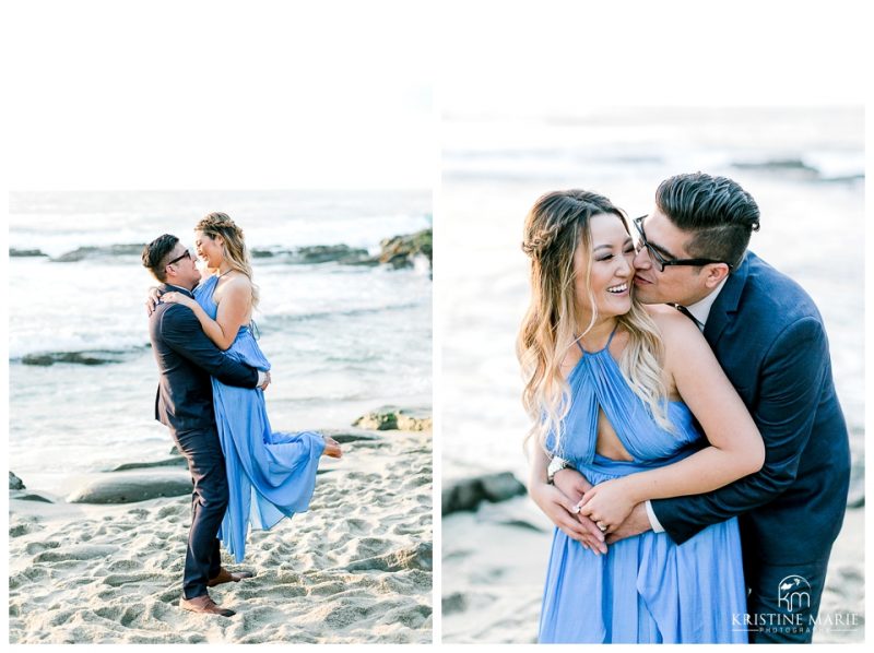 La Jolla Cove beach engagement | San Diego Romantic Wedding Photographer | © Kristine Marie Photography