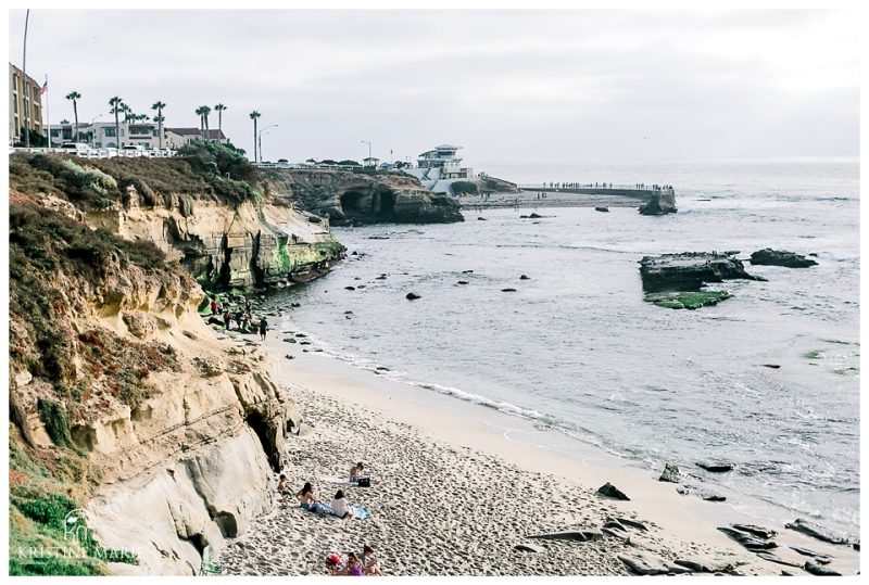 La Jolla Cove beach engagement | San Diego Romantic Wedding Photographer | © Kristine Marie Photography