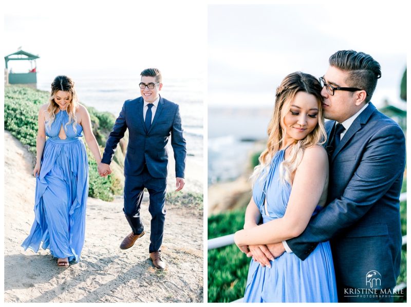 La Jolla Cove beach engagement | San Diego Romantic Wedding Photographer | © Kristine Marie Photography