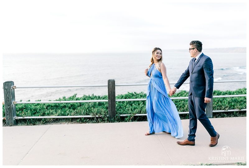 La Jolla Cove beach engagement | San Diego Romantic Wedding Photographer | © Kristine Marie Photography