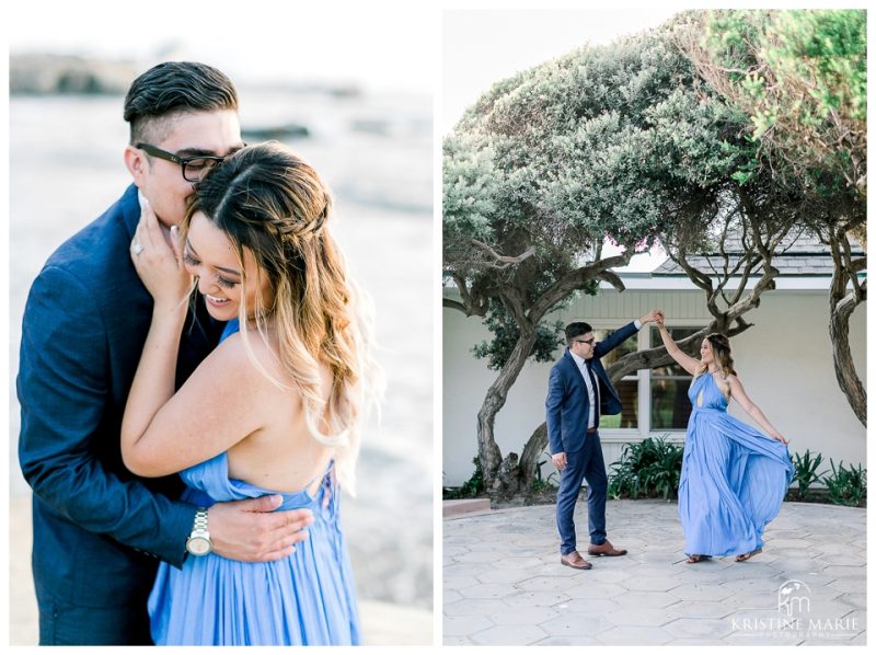 La Jolla Cove beach engagement | San Diego Romantic Wedding Photographer | © Kristine Marie Photography