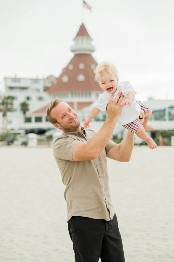father and son | San Diego family photographer | Coronado beach
