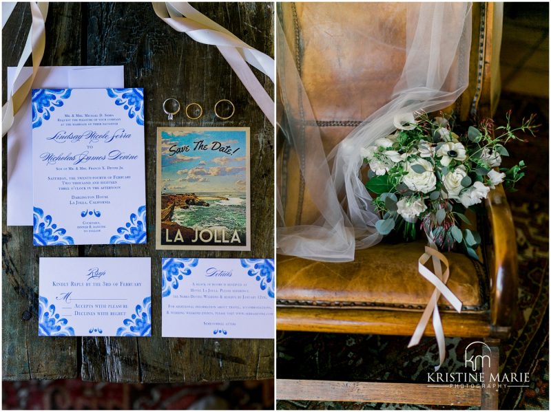 Watercolor wedding invitation | Darlington House La Jolla Wedding Photo | © Kristine Marie Photography (2)