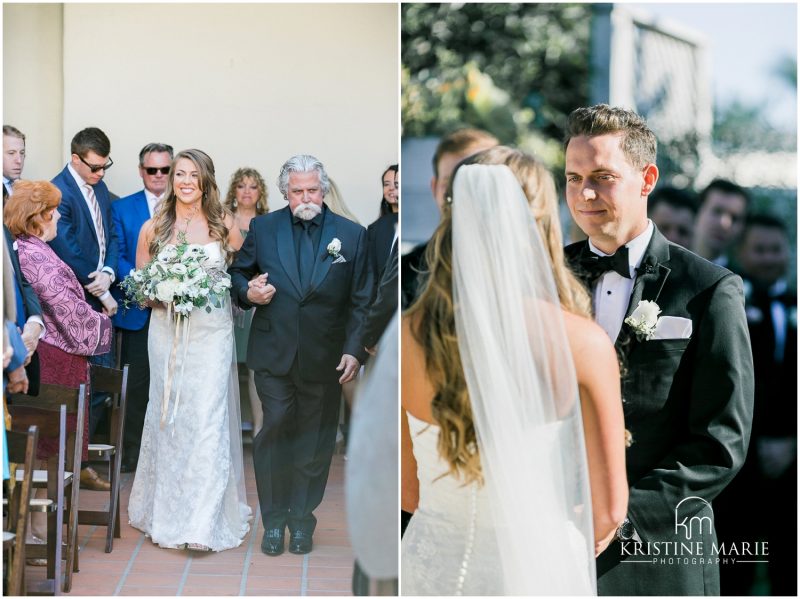 walking down the aisle | Darlington House La Jolla Wedding Photo | © Kristine Marie Photography (18)