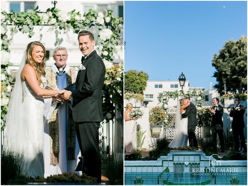 the first kiss | Darlington House La Jolla Wedding Photo | © Kristine Marie Photography (23)