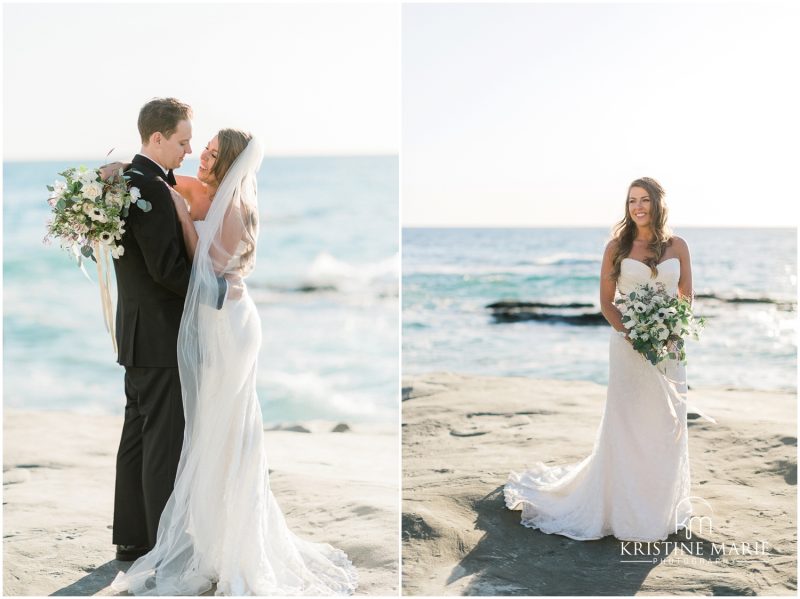 windandsea beach bride and groom Darlington House La Jolla Wedding Photo | © Kristine Marie Photography (29)