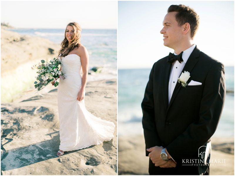 bride groom windandsea beach Darlington House La Jolla Wedding Photo | © Kristine Marie Photography (31)