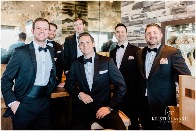 groom groomsmen tux Darlington House La Jolla Wedding Photo | © Kristine Marie Photography (35)