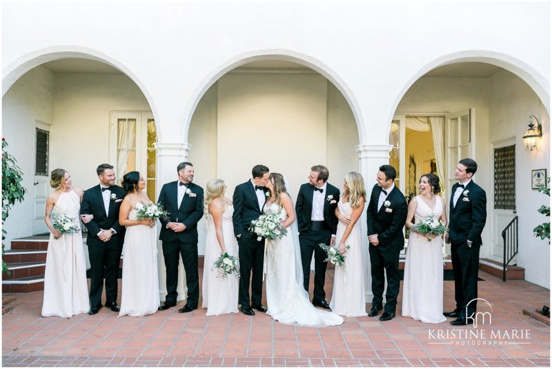 wedding party archway Darlington House La Jolla Wedding Photo | © Kristine Marie Photography (37)