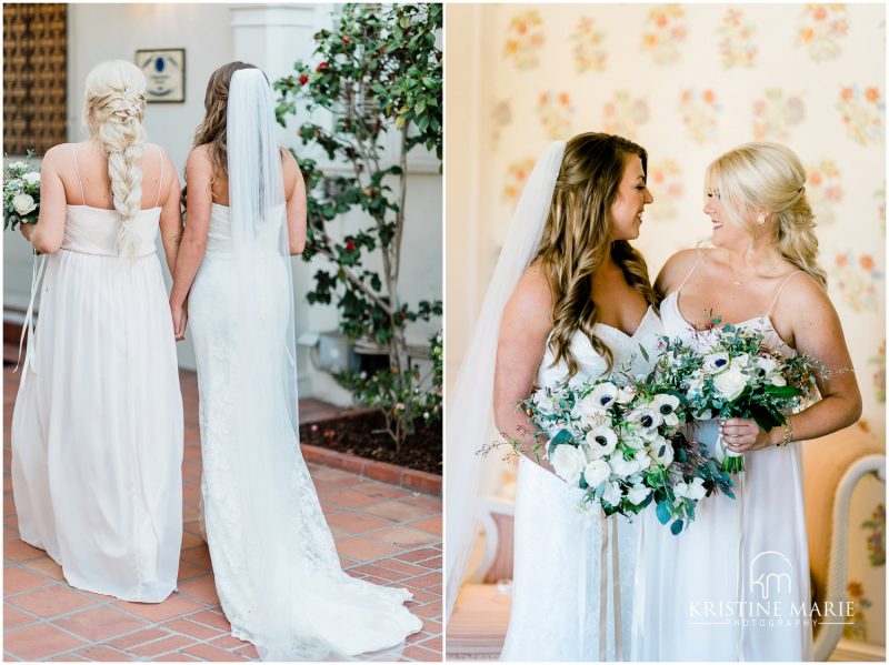 sisters bride maid of honor | Darlington House La Jolla Wedding Photo | © Kristine Marie Photography (39)