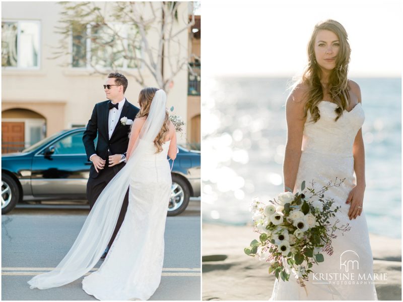 long veil bride Darlington House La Jolla Wedding Photo | © Kristine Marie Photography (40)