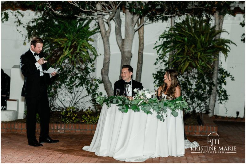 best man toast Darlington House La Jolla Wedding Photo | © Kristine Marie Photography (62)