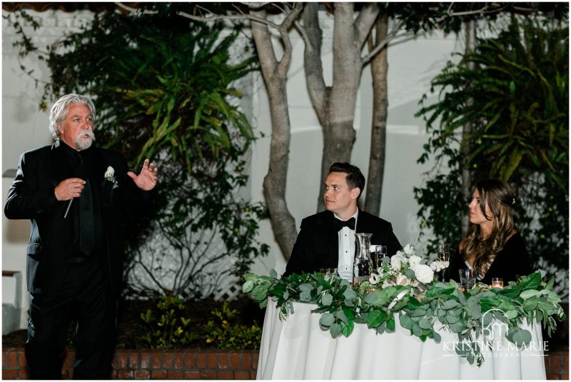 father of bride toast Darlington House La Jolla Wedding Photo | © Kristine Marie Photography (64)