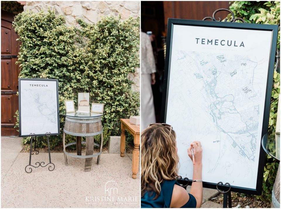 guest sign in map Ponte Winery Wedding Photo | Temecula Photographer | © Kristine Marie Photography (49)