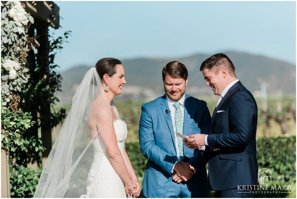 exchange of vows ceremony Ponte Winery Wedding Photo | Temecula Photographer | © Kristine Marie Photography (33)