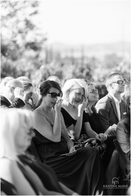 guests crying ceremony Ponte Winery Wedding Photo | Temecula Photographer | © Kristine Marie Photography (32)