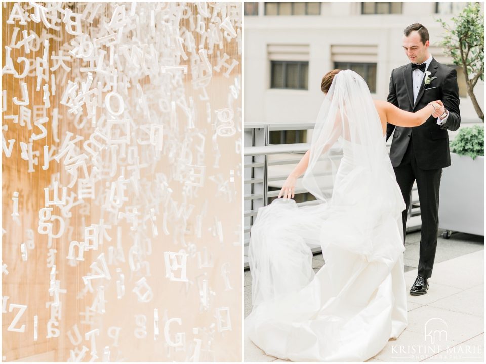 First Look | Terrace Four Seasons Hotel San Francisco Wedding Photo | © Kristine Marie Photography