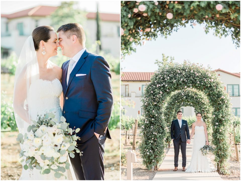 romantic bride groom portrait Ponte Winery Wedding Photo | Temecula Photographer | © Kristine Marie Photography (26)