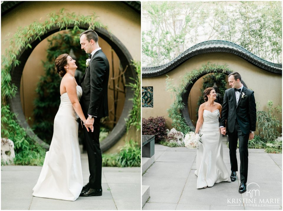 Romantic bride groom photo | Asian Art Museum San Francisco Wedding Photographer | © Kristine Marie Photography 