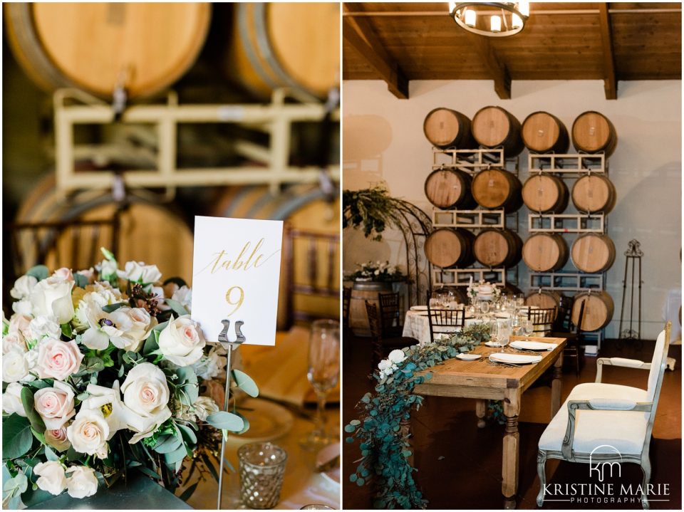 barrel room romantic bouquet Ponte Winery Wedding Photo | Temecula Photographer | © Kristine Marie Photography (19)