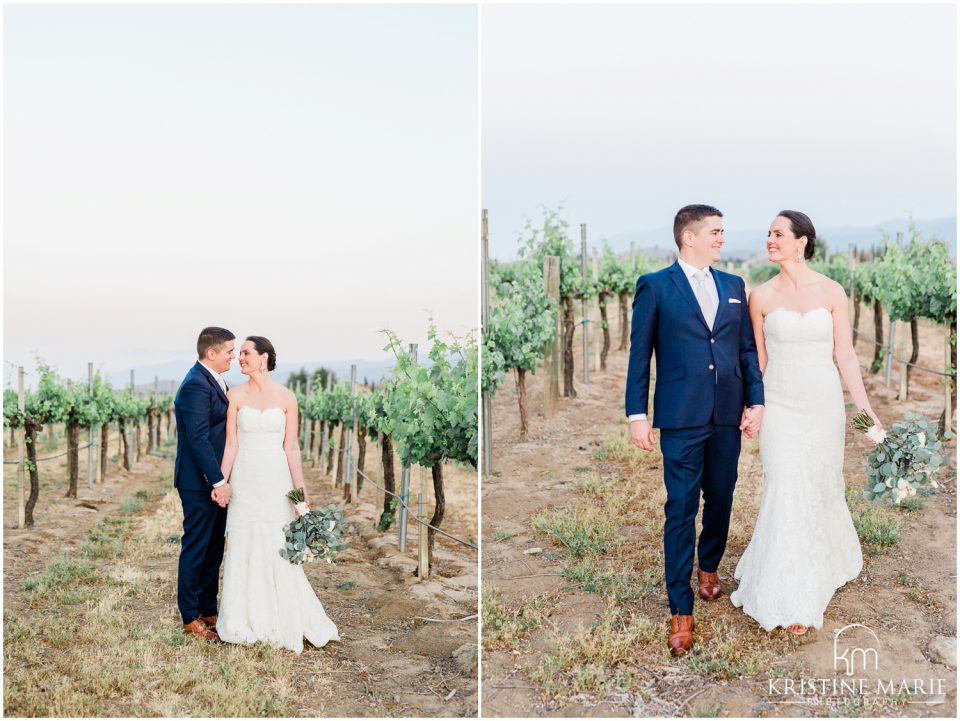 bride groom romantic vineyard Ponte Winery Wedding Photo | Temecula Photographer | © Kristine Marie Photography (10)