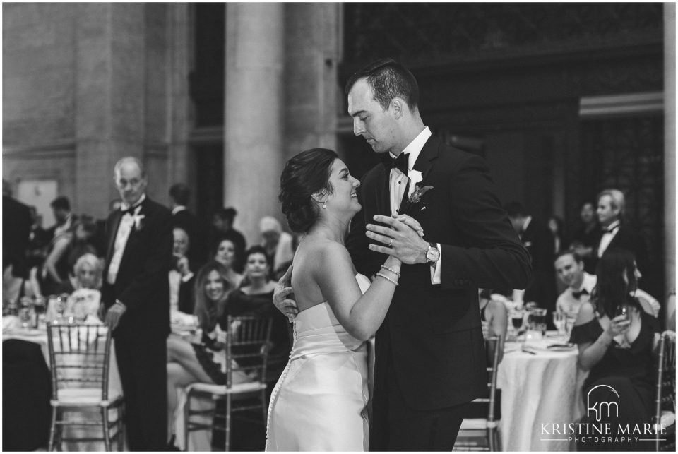 first dance black white photo reception details photo | Asian Art Museum San Francisco Wedding Photographer | © Kristine Marie Photography 