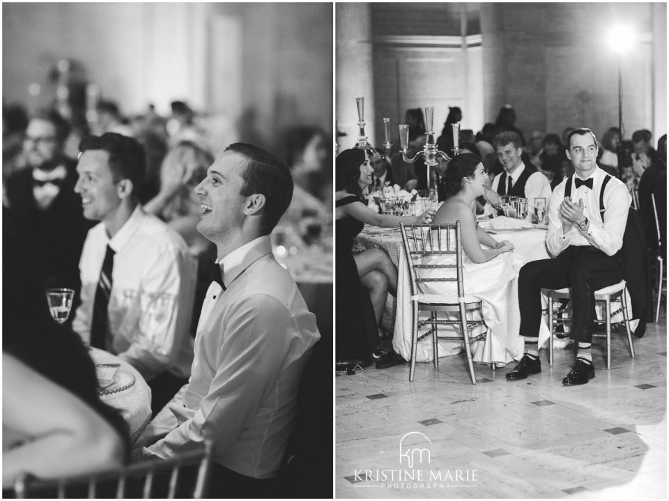 speech happy guests reception details photo | Asian Art Museum San Francisco Wedding Photographer | © Kristine Marie Photography 