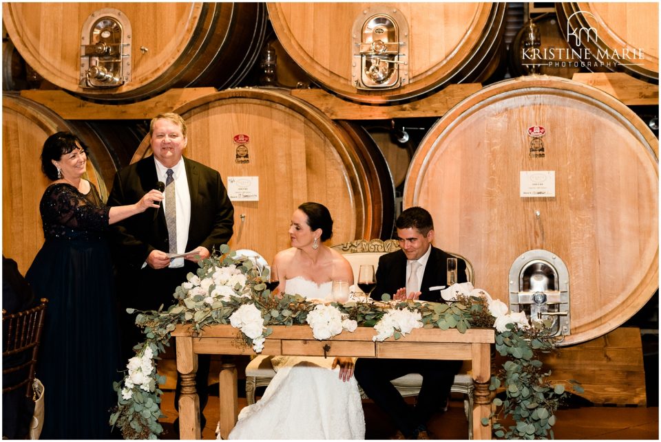 father's speech reception Ponte Winery Wedding Photo | Temecula Photographer | © Kristine Marie Photography (4)